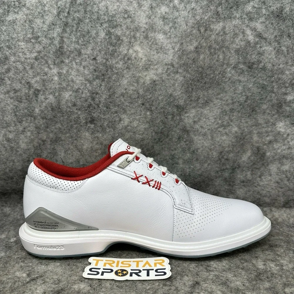 Air Jordan ADG 5 Golf Shoes Mens Size 11.5 White Fire Red Silver Nike FQ6642-101